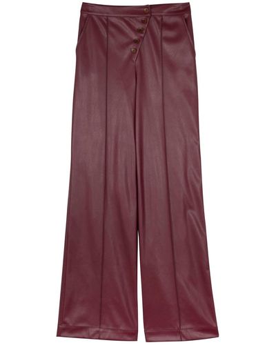 Jonathan Simkhai Vegan Leather Full Pant - Purple