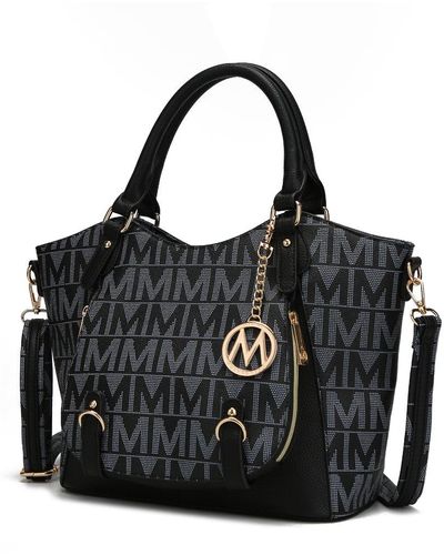 MKF Collection by Mia K Fula Signature Satchel Handbag - Black