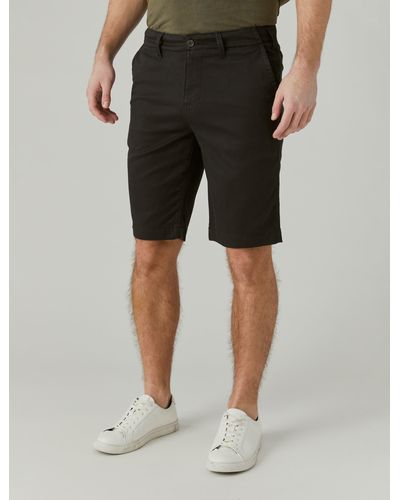 Lucky Brand 11" Stretch Twill Flat Front Short - Black