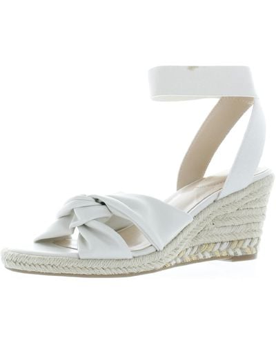 Bandolino Jenna 3 Heels Ankle Strap Wedge Sandals - White