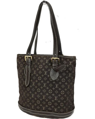 Louis Vuitton Bucket Pm Canvas Tote Bag (pre-owned) - Black