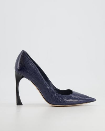 Dior Navy Patent Leather Pumps - Blue