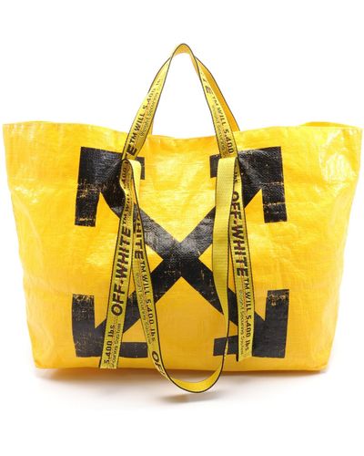 Off-White c/o Virgil Abloh New Commercial Tote Shoulder Bag Tote Bag Polyethylene 2way - Yellow