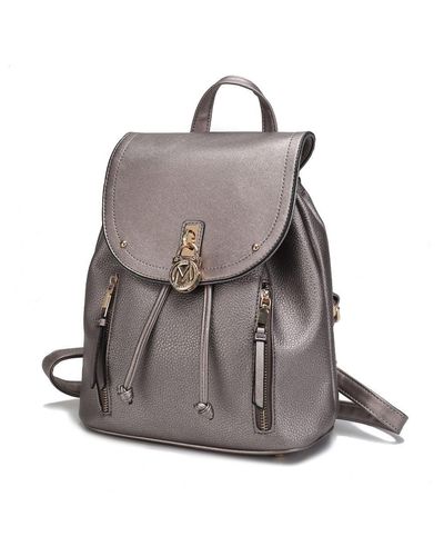 MKF Collection by Mia K Xandria Vegan Leather 's Backpack - Gray
