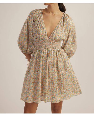 Shoshanna Cinched Mini Dress - Natural
