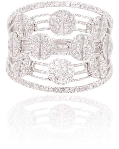 Diana M. Jewels 14 K/w Ring With 0.50ct Diamonds / 5.24 Gm / 174 St - White