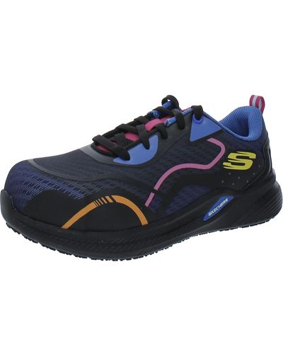Skechers Carbix Carbon Fiber Toe Electrical Hazard Work & Safety Shoes - Blue