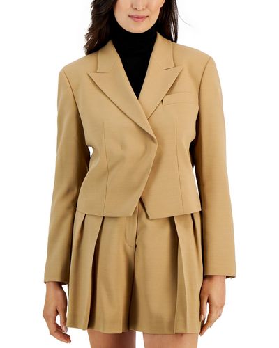 HUGO Wool One-button Blazer - Natural