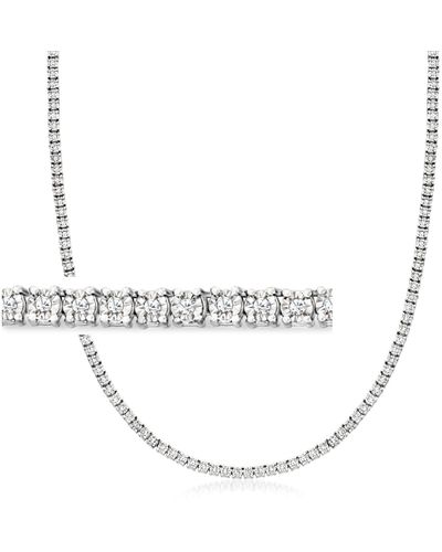 Ross-Simons 1.00- Diamond Tennis Necklace - Metallic