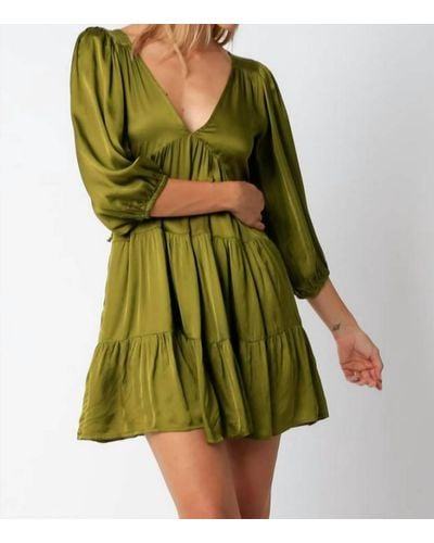 Olivaceous The Cindy Dress - Green