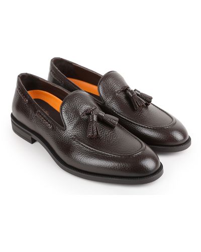 VELLAPAIS Regnum Comfort Tassel Loafers - Black
