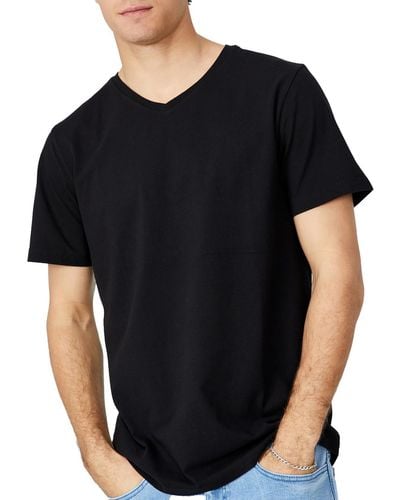 Cotton On Organic Cotton V-neck T-shirt - Black