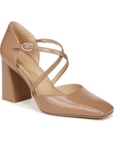 Naturalizer Leesha Leather Strappy Pumps - Natural
