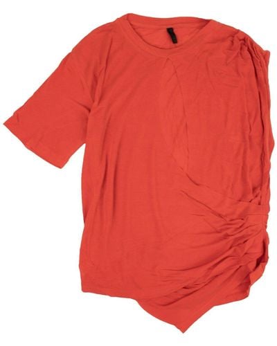 Unravel Project Silk Draped T-shirt - Red