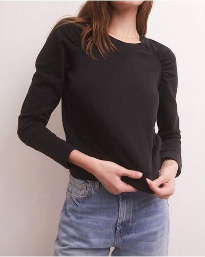 Z Supply Azalea Long Sleeve Sweatshirt - Black
