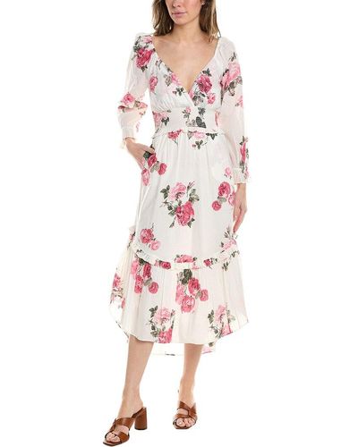 LoveShackFancy Firefly Midi Dress - Pink