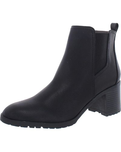 LifeStride Mesa Faux Leather Ankle Boots - Black