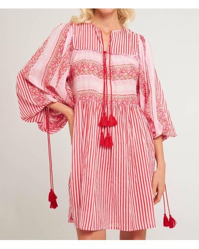 Antik Batik Amelie Mini Dress - Pink