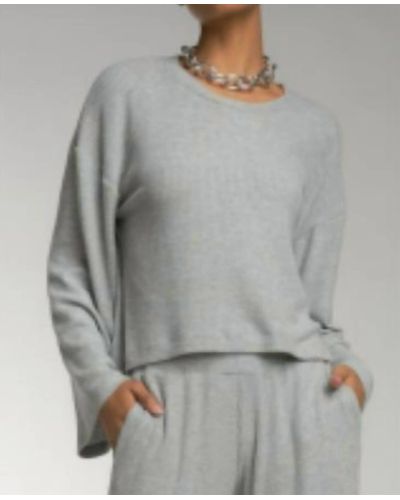 Sen Lerma Cropped Long Sleeve Pullover - Gray