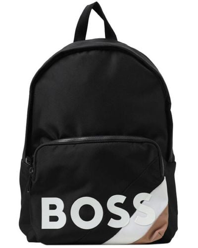 BOSS Catch 2.0 M Backpack Canvas With Zip Closure - Black