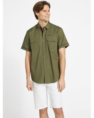 Guess Factory Malone Pocket Shirt - Green