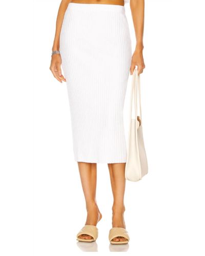 Enza Costa Knit Sweater Skirt - White