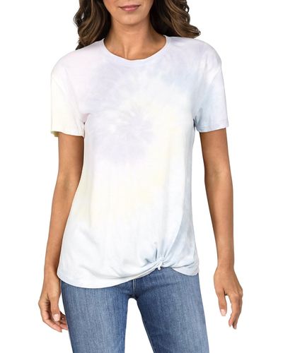 Generation Love Knot-front Tie-dye T-shirt - White
