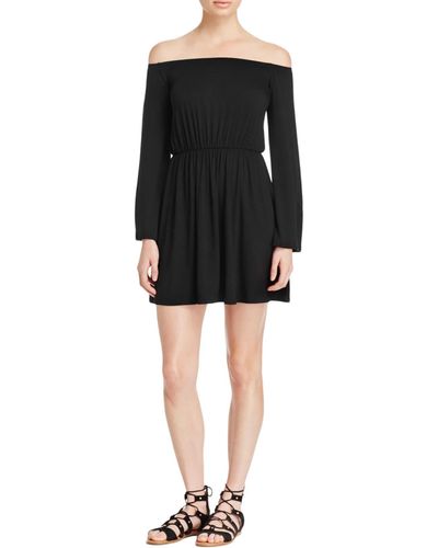 NYTT Cecily Gathered Waist Off-the-shoulder Casual Dress - Black