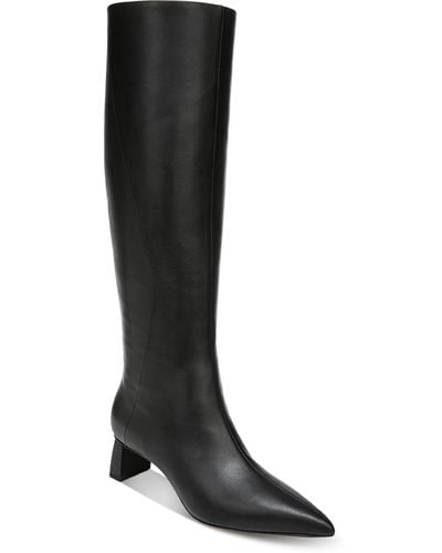 Vince Femi Leather Tall Over-the-knee Boots - Black
