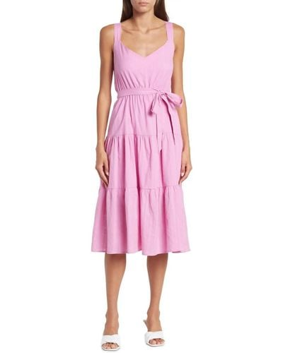 Velvet Heart Jezebelle Tie Waist Dress - Pink