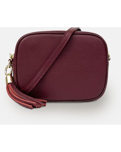 Apatchy London Leather Crossbody Bag - Purple