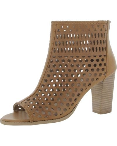 Report Collection Rachel Cut-out Open Toe Ankle Boots - Brown