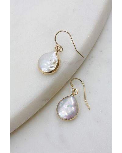 A Blonde and Her Bag Small Gold Plated Pearl Earrings - Multicolor