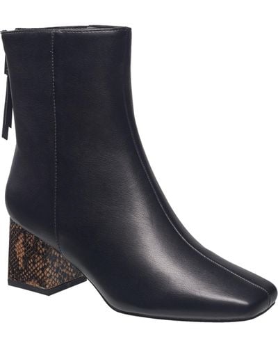 French Connection Tess Zip Back Boots - Black
