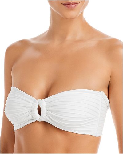 Revel Rey Hayes O-ring Bandeau Bikini Swim Top - White