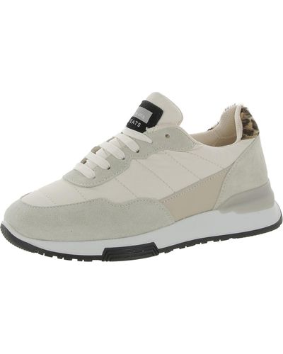 Dolce Vita Evana Leather Calf Hair Casual And Fashion Sneakers - Gray
