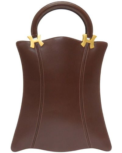Hermès Vintage Leather Tote Bag (pre-owned) - Brown