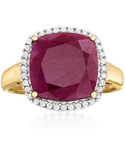 Ross-Simons Ruby And . Diamond Ring - Red