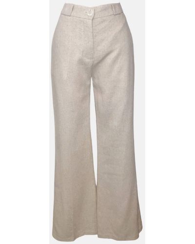 DELUC Willow Linen High Rise Pant - Natural