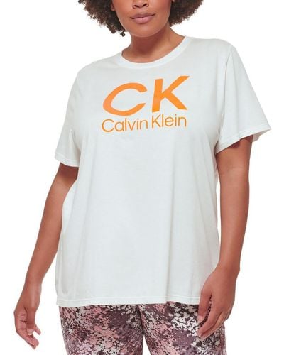 Calvin Klein Plus Crewneck Logo Graphic T-shirt - Pink