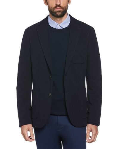 Original Penguin Blazer Textured Knit Jacket - Blue