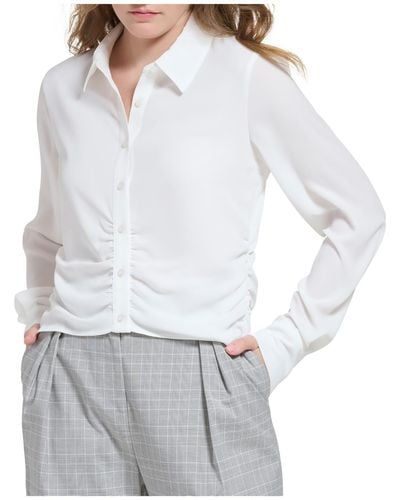 Calvin Klein Suit Separates Career Blouse - White
