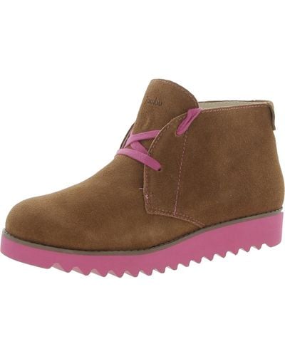 Jambu Gianna Suede Comfort Insole Ankle Boots - Brown