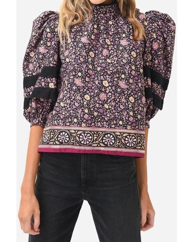 Hunter Bell Molly Top In Midnight Floral - Purple