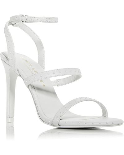 Kurt Geiger Portia Leather Ankle Strap Dress Sandals - White