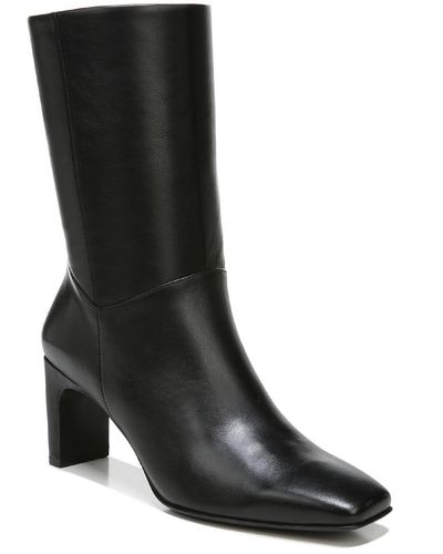 Naturalizer Platt Zipper Square Toe Mid-calf Boots - Black