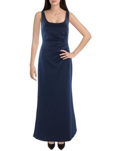 Jessica Howard Petites Satin Formal Evening Dress - Blue