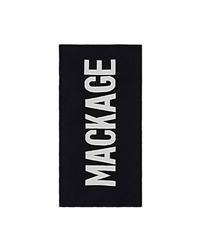 Mackage Two-tone Graphic Winter Scarf - Black
