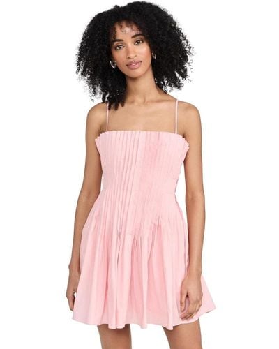 STAUD Mini Bella Dress - Pink