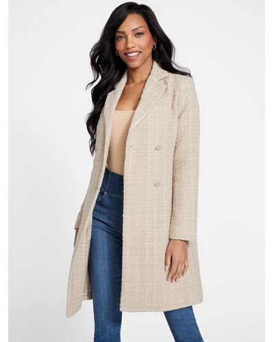 Guess Factory Zoe Double-breasted Coat - Natural